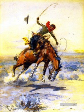 Indianer und Cowboy Werke - der bucker 1904 Charles Marion Russell Indiana Cowboy